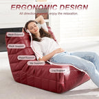 Hobestluk Giant Bean Bag Chair Lazy Floor Sofa, Memory Foam Fireside Sofa - Image 3
