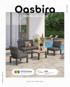 Aluminum Outdoor Patio Sofa Set, 2 Seats Modular Sectional Sofa - Image 7