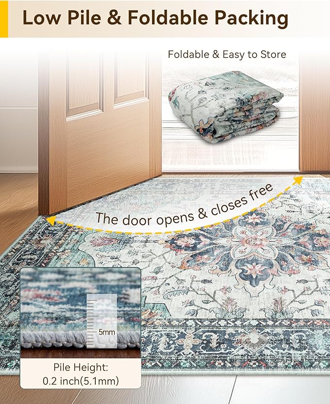 RELEANY Area Rugs 2'x3' Kitchen Rugs Entry Rug Small Rugs - Image 7