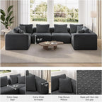 Novilla 141" Modular Sectional Sofa, Modern Cloud Sectional Couch - Image 7