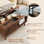 HAIOOU Lift Top Coffee Table, Mid Century Modern Coffee Table - Image 4