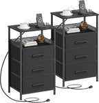 JARHETUN Nightstand Set of 2, Night Stands by JARHETUN