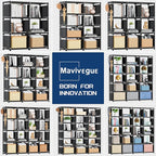 Mavivegue Book Shelf, 6 Cube Storage Organizer, DIY Bookcase, Metal Cube - Image 7
