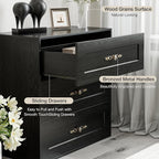 Wooden Dresser with 6 Large Drawers, Storage Cabinet Organizer Sideboard - Image 3