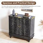 weselon Accent Cabinet with 2 Doors, Classic Carved Storage Sideboard Buffet - Image 4
