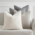 MIULEE Timeless Neutral Pillow Covers 20x20 Inch Set of 4 Mid Century Modern by MIULEE