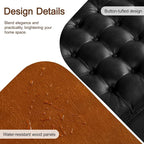 WUTUTUEE 30" Faux Leather Square Storage Ottoman - Image 4