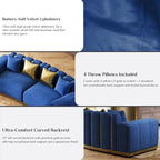 104" Oversized Velvet Chesterfield Couch - Image 4