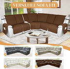 HDCAXKJ 100% Waterproof Reclining Sectional Couch Covers L Shape Recliner Sofa - Image 6