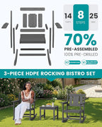 SERWALL Outdoor Rocking Chairs Set of 2 - Image 6