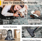RELEANY Washable Area Rugs 9'x12' Non-Slip Modern Abstract Soft - Image 5