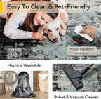RELEANY Washable Area Rugs 8'x10' Non-Slip Modern Abstract Soft - Image 5