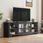 LINSY HOME TV Stand for 75 Inch TV, Modern Farmhouse Entertainment Center - Image 2