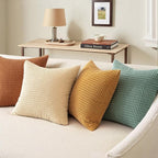 MIULEE Boho Farmhouse Decorative Pillow Covers 18x18 Inch Set of 4 Rustic - Image 3