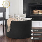 INDRESSME 115L Extra Large Black Blanket Basket, Dog Toy Bin Shoe Baskets Toy - Image 7