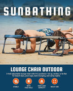 KingCamp Tanning Chair with Face Hole, Lounge Chairs Outdoor Folding Comfy - Image 3