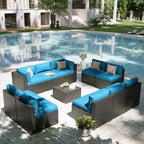Aoxun Patio Furniture Set, 11 Piece Outdoor Sectional Sofas - Image 6
