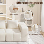 78.7" Loveseat Boneless Couch, Upholstered Cloud Love Seat - Image 5
