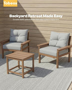 HDPE 7 Piece Patio Furniture Set, All-Weather Outdoor Couch Set - Image 7
