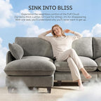Ihanherry 139" U-Shaped Modular Sectional Couch, Oversized Cloud Sofa - Image 3