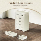AODK Farmhouse Tall 6 Drawer Dresser - Image 2