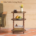 MaxSmeo Side Table with Charging Station, 3-Tier Small End Table with USB Ports - Image 2