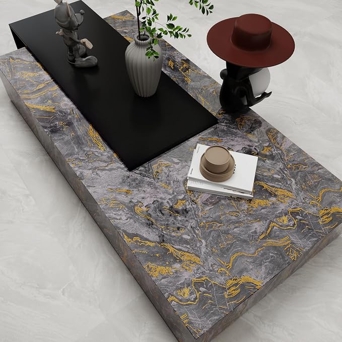 Grey Gold Marble Contact Paper for Countertops A Set of 23.6" X 472"Glossy Peel - Image 7