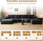 136" Sectional Couches for Living Room Cloud Couch Sofa - Image 6