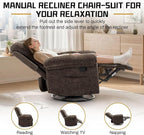 Korser Recliner Chair, Swivel Rocker Recliner Chair - Image 4