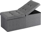 35-INCH Storage Ottoman Bench, Footrest by Unknown
