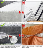 AmHoo Pack of 2 Farmhouse Stripe Check Throw Pillow Covers Set Case Cotton - Image 4