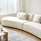 Container Furniture Direct 132" Curved Sofa - Image 5