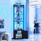 5-Tier Corner Shelf with RGB LED Light, Remote & APP Control, Adjustable by Unknown