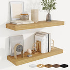 fuqing Floating Shelves for Wall, Wall Mounted Wood Floating Shelf by Fuqing