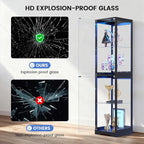 Glass Display Cabinet with Doors, Bookcase - Image 6