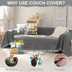 VClife Boho Chic Couch Cover, Soft Chenille Couch Covers - Image 3