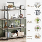 OtterOasis Bookshelf Set of 2, Heavy Duty 4-Tier Industrial Bookcase, 120lbs - Image 3