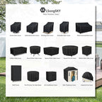 Outdoor Swivel Rocker Chair Cover 2 Pack, Patio Swivel Chair Covers - Image 2