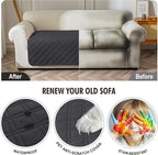 Genina Waterproof Couch Cover, Washable Anti-Slip 51 inch Loveseat Sofa Covers - Image 4