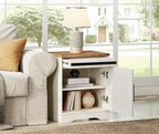WAMPAT 24.3" H End Table for Living Room, Rustic Nightstand - Image 3