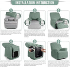TAOCOCO Recliner Cover 4-Pieces, Recliner Stretch Sofa Slipcover, Recliner - Image 5