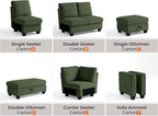 CHIC HOUSE Modular Sectional Sofa - Image 3