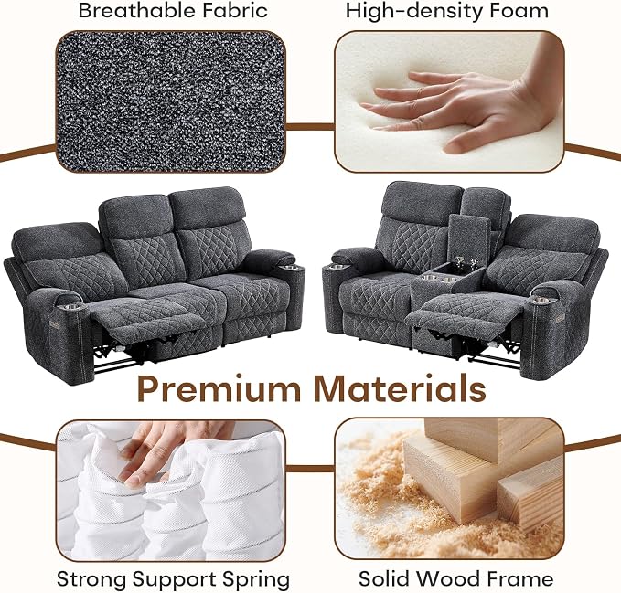 HAOMARKETS 2-Piece Electric Recliner Sofa Set - Image 7