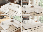 Belffin Corduroy Fabric Ottoman - Image 6