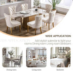 KCC Velvet Dining Chairs Set of 4, Upholstered High-end Tufted Dining Chair - Image 8