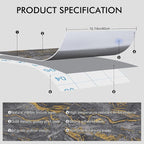 Grey Gold Marble Contact Paper for Countertops 15.7" X 78"Glossy Peel and Stick - Image 3