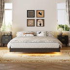 LYNSOM 3 Pieces King Bedroom Set, Floating Bed Frame by LYNSOM