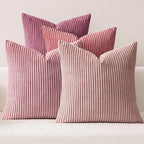 MIULEE Pack of 4 Purple Pink Valentines Corduroy Decorative Throw Pillow Covers by MIULEE
