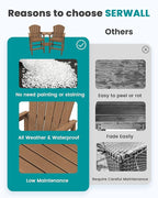 SERWALL Tall Adirondack Chairs Set of 4 - Image 5