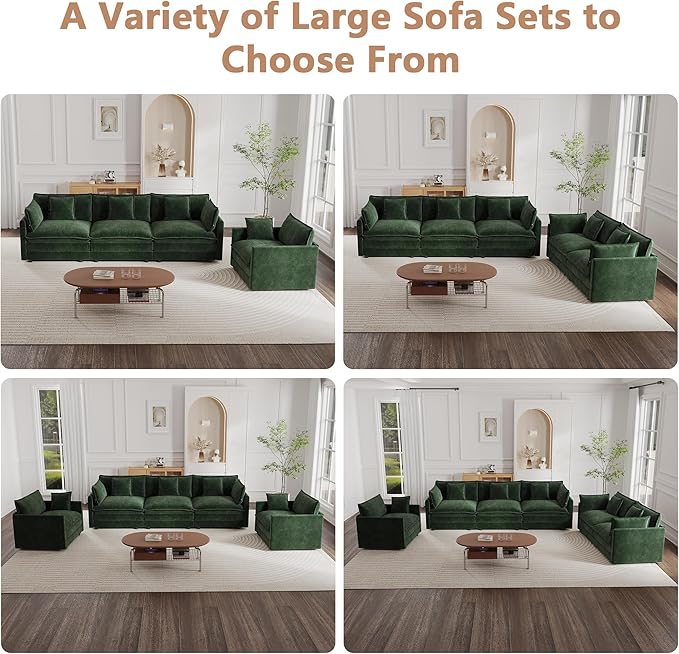 mikibama Modular Sectional Sofa, 111.5 Inch U Shaped Couch Set - Image 7